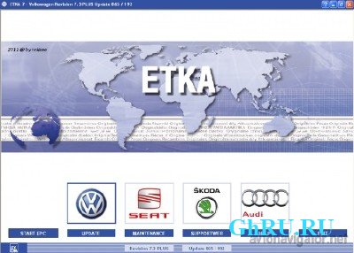 Update Etka 7.3 VAG (VW, SKODA, AUDI, SEAT) 2012