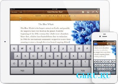 [+iPad] iWork for iDevices (Pages, Numbers, Keynote) [v1.6.1, , iOS 5.1, RUS]