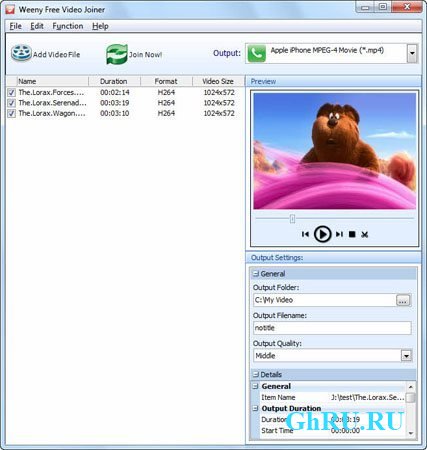 Weeny Free Video Joiner 1.2 Portable